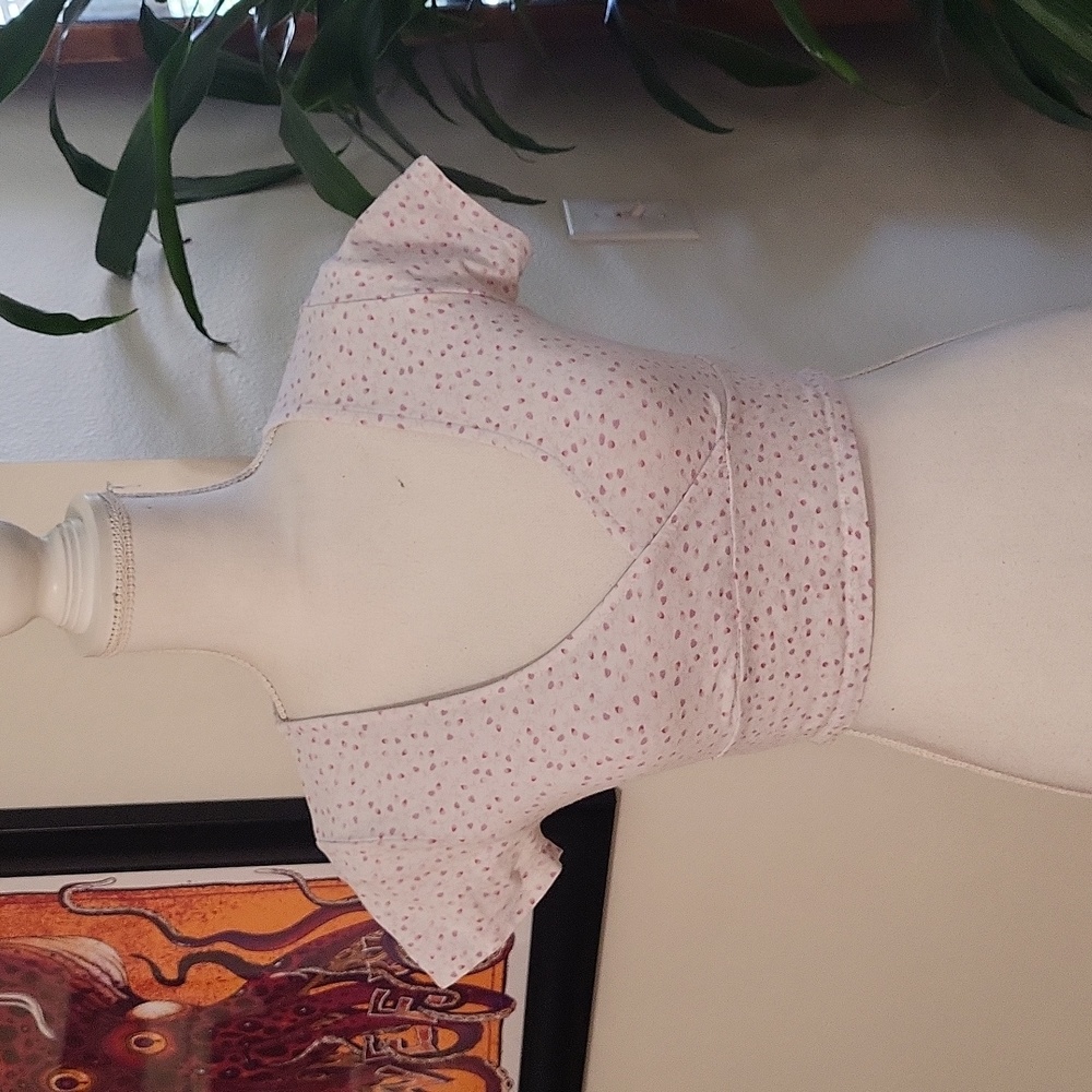 Cotton On White Short Sleeve Crop Top W Flowers
